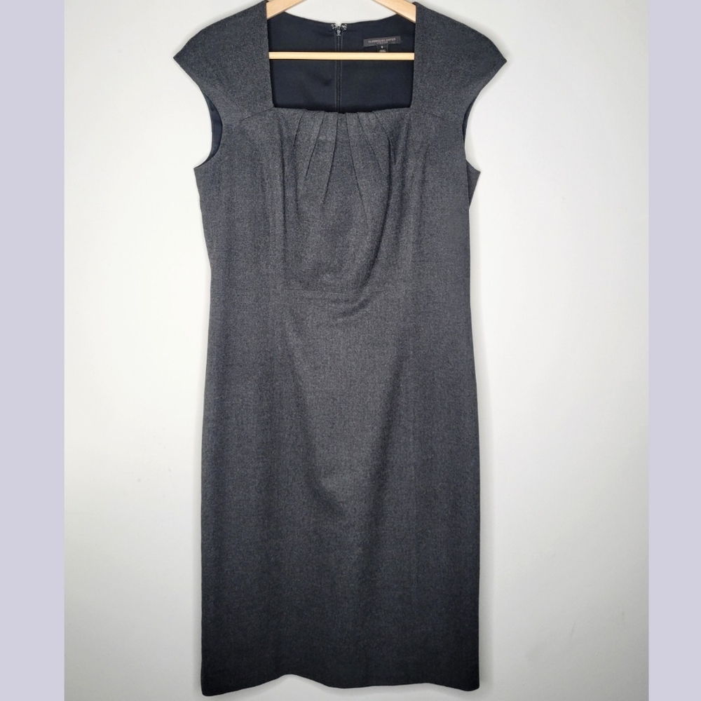 Classiques Entier Gray Short Sleeve Cocktail Dress size 8